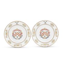 A PAIR OF ARMORIAL DISHES FOR THE IRISH MARKET Circa 1735 (2)