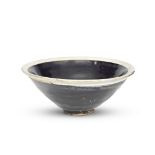 A BLACK-GLAZED WHITE-RIMMED BOWL Song Dynasty