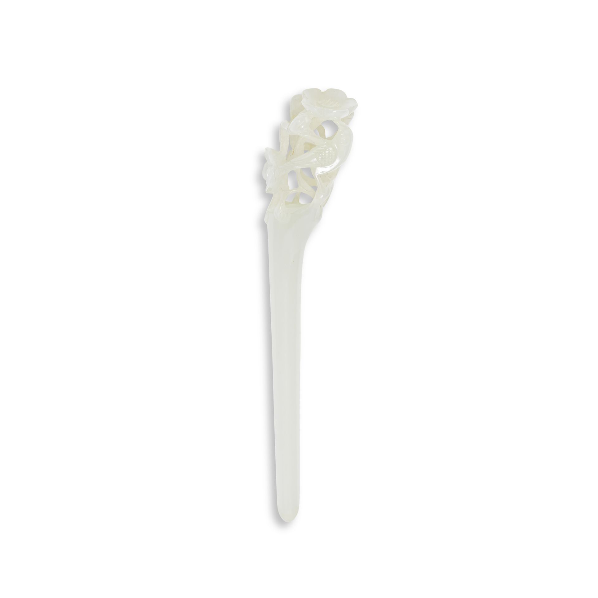 A WHITE JADE HAIRPIN Ming Dynasty