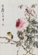 FANG ZHAOLING (1914-2006) Bird on a Flowering Branch