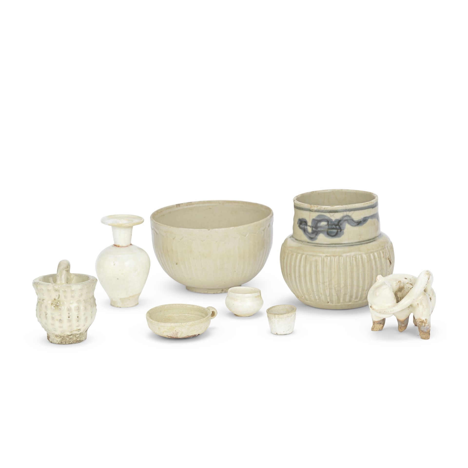 A COLLECTION OF WHITE AND CREAM-GLAZED WARES Song Dynasty and later (8)