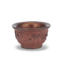 A CINNABAR LACQUER CUP Ming Dynasty