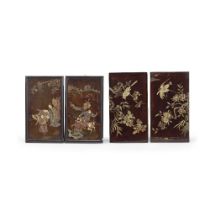 TWO PAIRS OF COROMANDEL LACQUER DOUBLE-SIDED PANELS Kangxi, one pair signed Shen Sui (?-1685) (4)