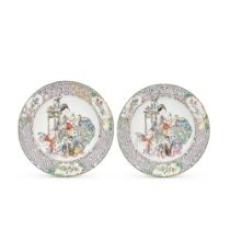 A PAIR OF RUBY-BACK FAMILLE ROSE DISHES Yongzheng (2)