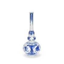 A BLUE AND WHITE LONG-NECKED DOUBLE GOURD VASE Kangxi