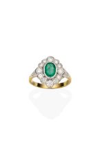 EMERALD AND DIAMOND RING