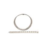 STERLING SILVER NECKLACE AND BRACELET SUITE