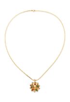 ITALIAN GOLD PENDENT NECKLACE