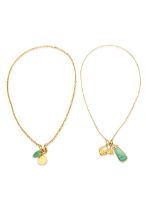 TWO GOLD PENDANT NECKLACES