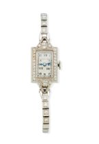 HAMILTON | 14CT GOLD AND DIAMOND COCKTAIL WATCH