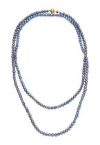 COLOURED CULTURED PEARL NECKLACE