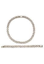 STERLING SILVER NECKLACE AND BRACELET SUITE