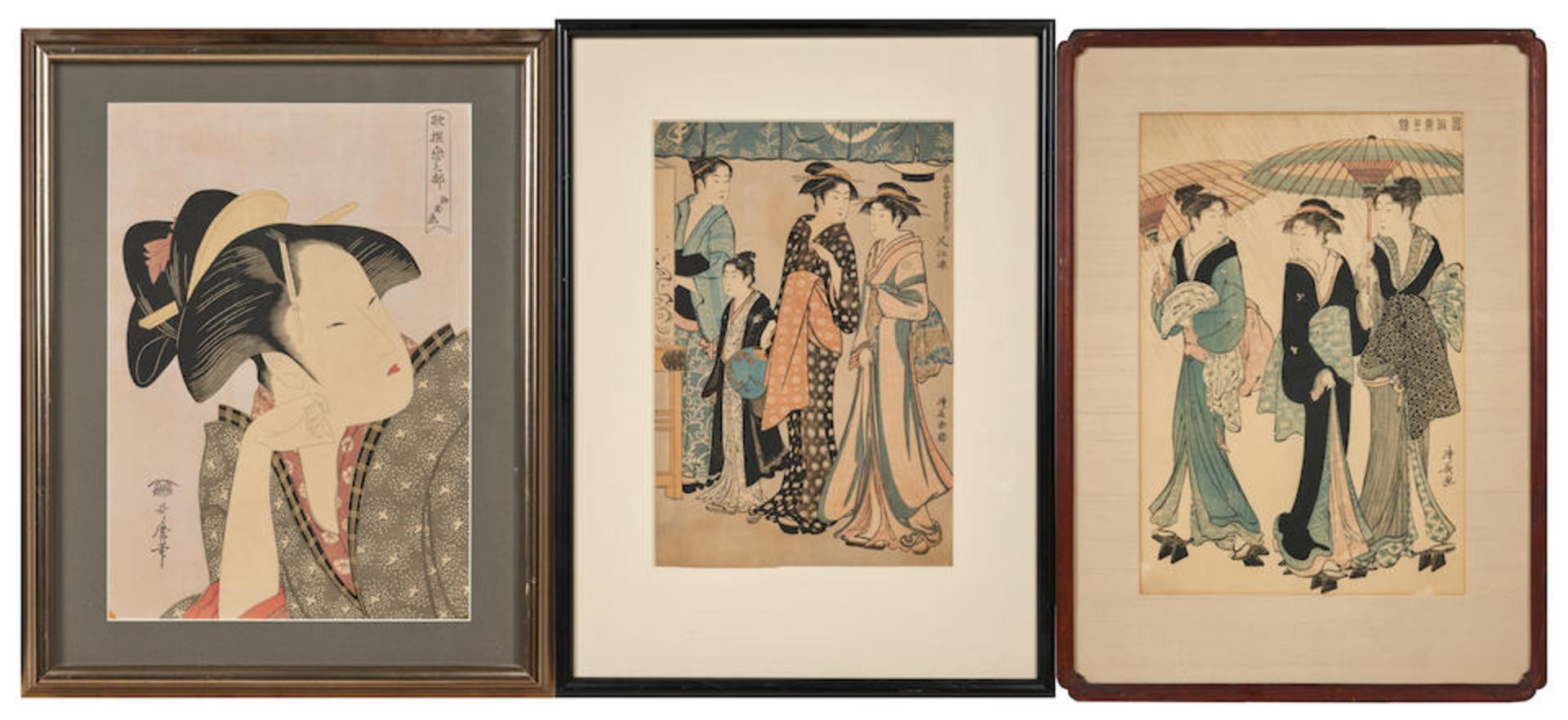 THREE JAPANESE COLOR WOODBLOCK PRINTS