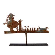 CUT-OUT SHEET IRON WEATHERVANE ON A STAND