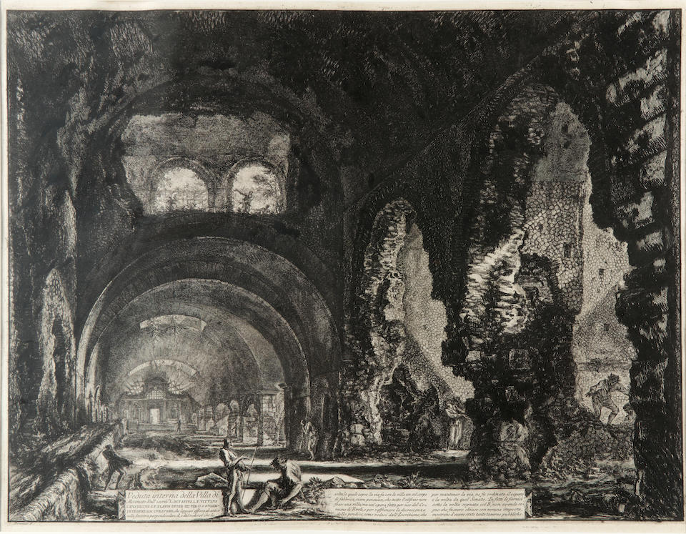 GIOVANNI BATTISTA PIRANESI (ITALIAN, 1720-1778) VEDUTA INTERNA DELLA VILLA DI MECENATE