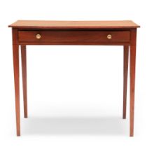 FEDERAL-STYLE MAHOGANY BOW-FRONT SINGLE-DRAWER TABLE