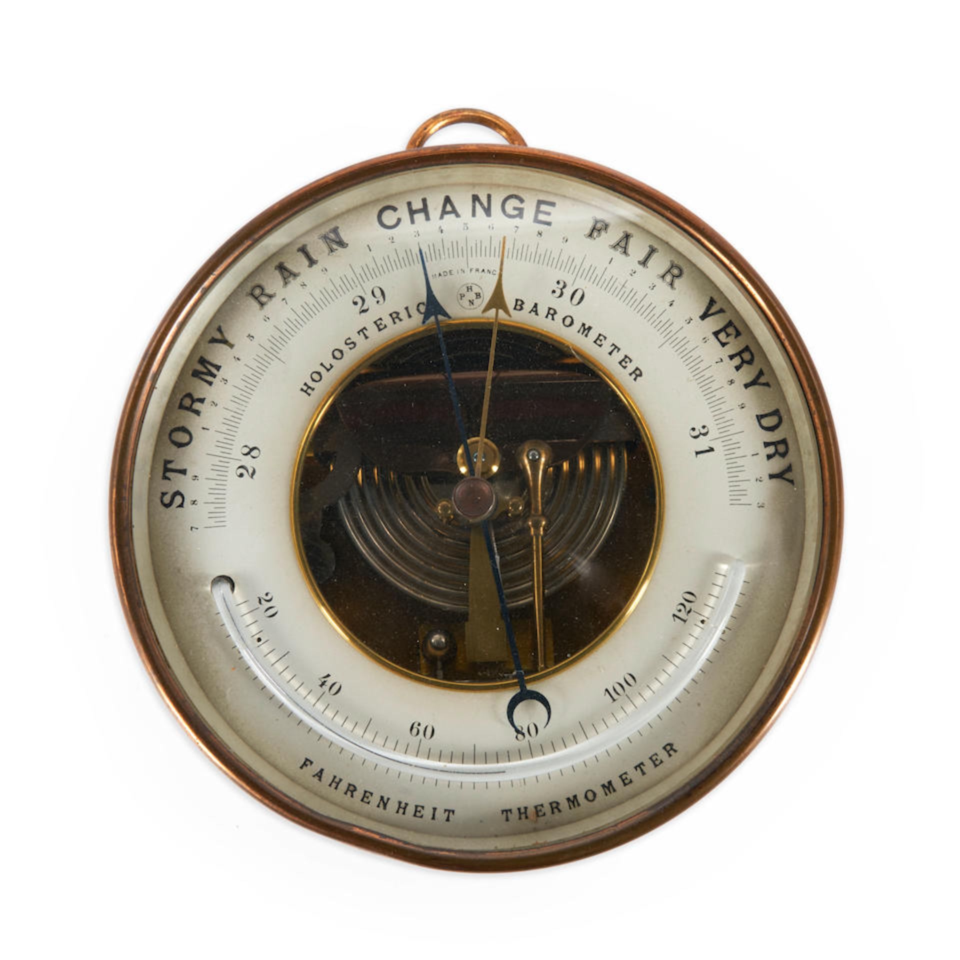 FRENCH HOLOSTERIC BAROMETER