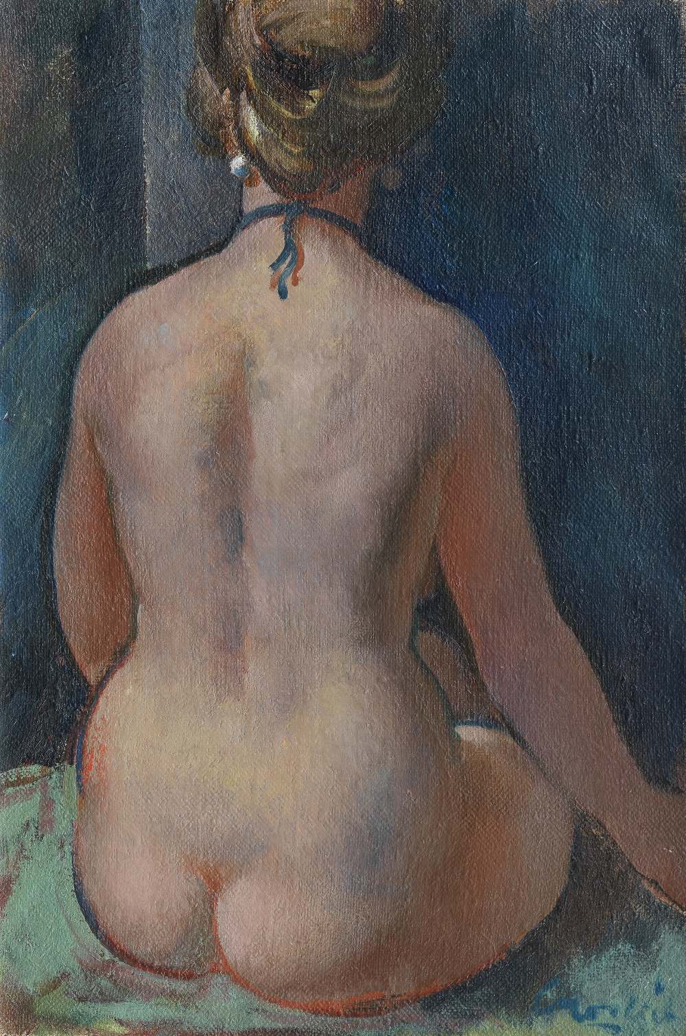 William Crosbie RSA RGI (British, 1915-1999) Seated nude