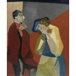 Robert Colquhoun (British, 1914-1962) Two figures (painted circa 1948)