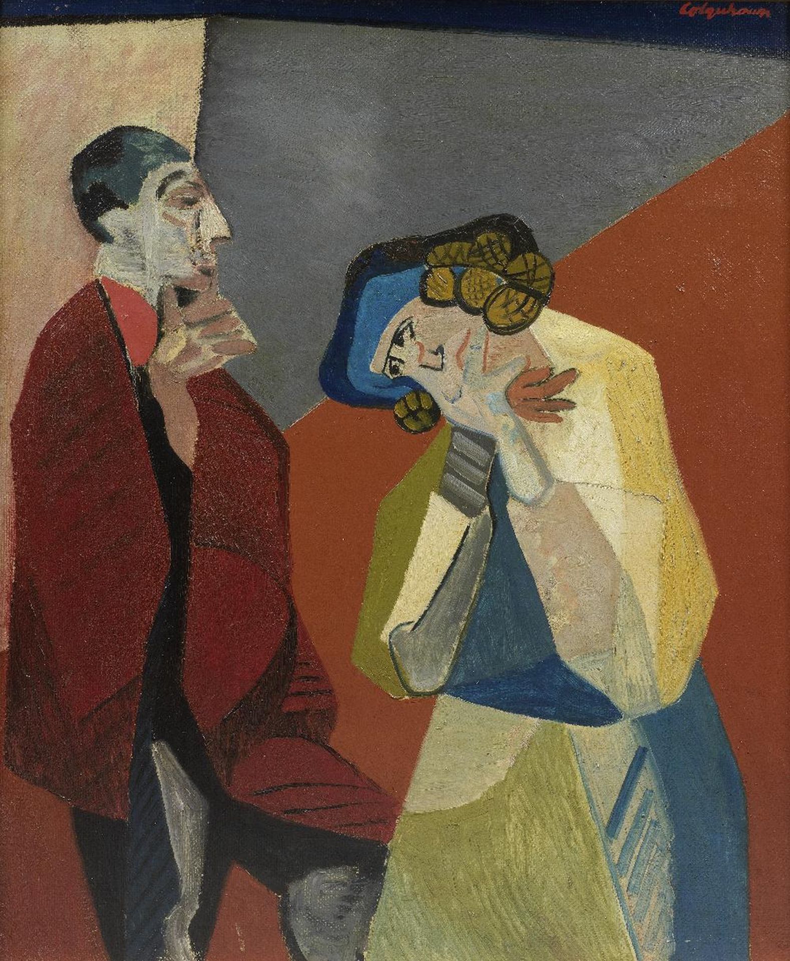 Robert Colquhoun (British, 1914-1962) Two figures (painted circa 1948)