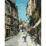 James Kay RSA RSW (British, 1858-1942) La Rue Malpalu, Rouen