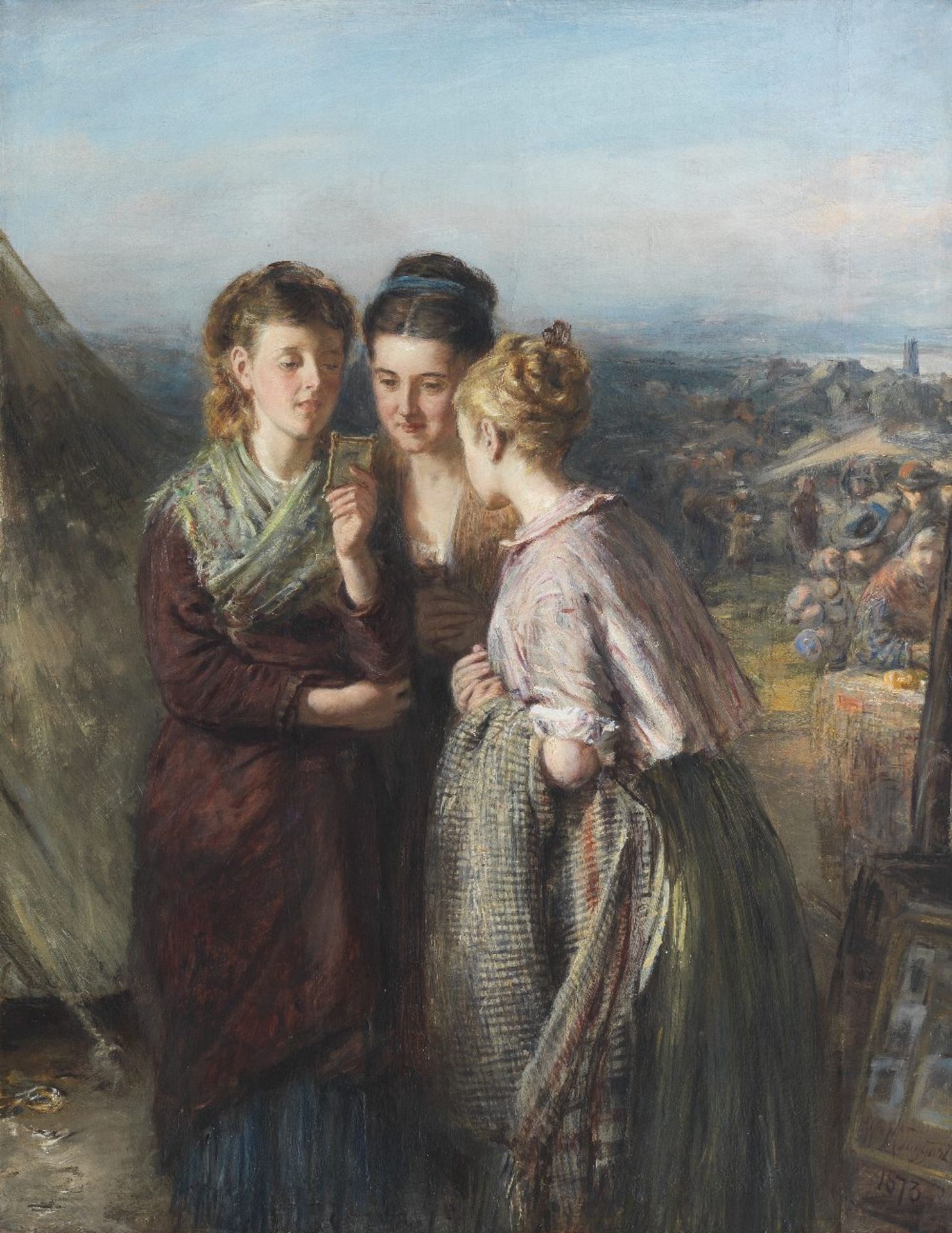 William McTaggart RSA RSW (British, 1835-1910) At the Fair (commenced in 1871 and completed in 1...