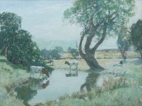 John Smellie (British, 1886-1925) Sunlit Meadows, Callander