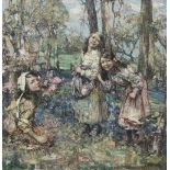 Edward Atkinson Hornel (British, 1864-1933) Gathering bluebells