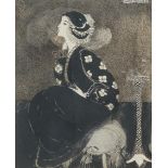 Annie French (British, 1872-1965) Lady with pedestal