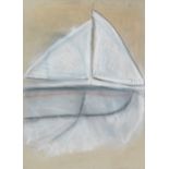 Pat Douthwaite (British, 1934-2002) Yacht 345 unframed (with Firework on the reverse, signed and...