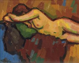 Joan Gillespie (British, born 1954) Nude recumbent