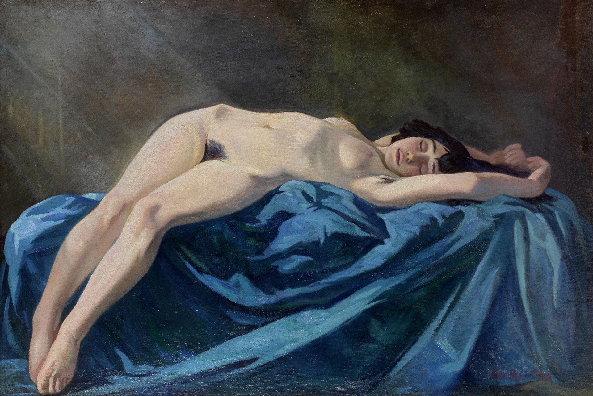 Eric Harald Macbeth Robertson (British, 1887-1941) 'Nude Girl' (Painted in 1921)