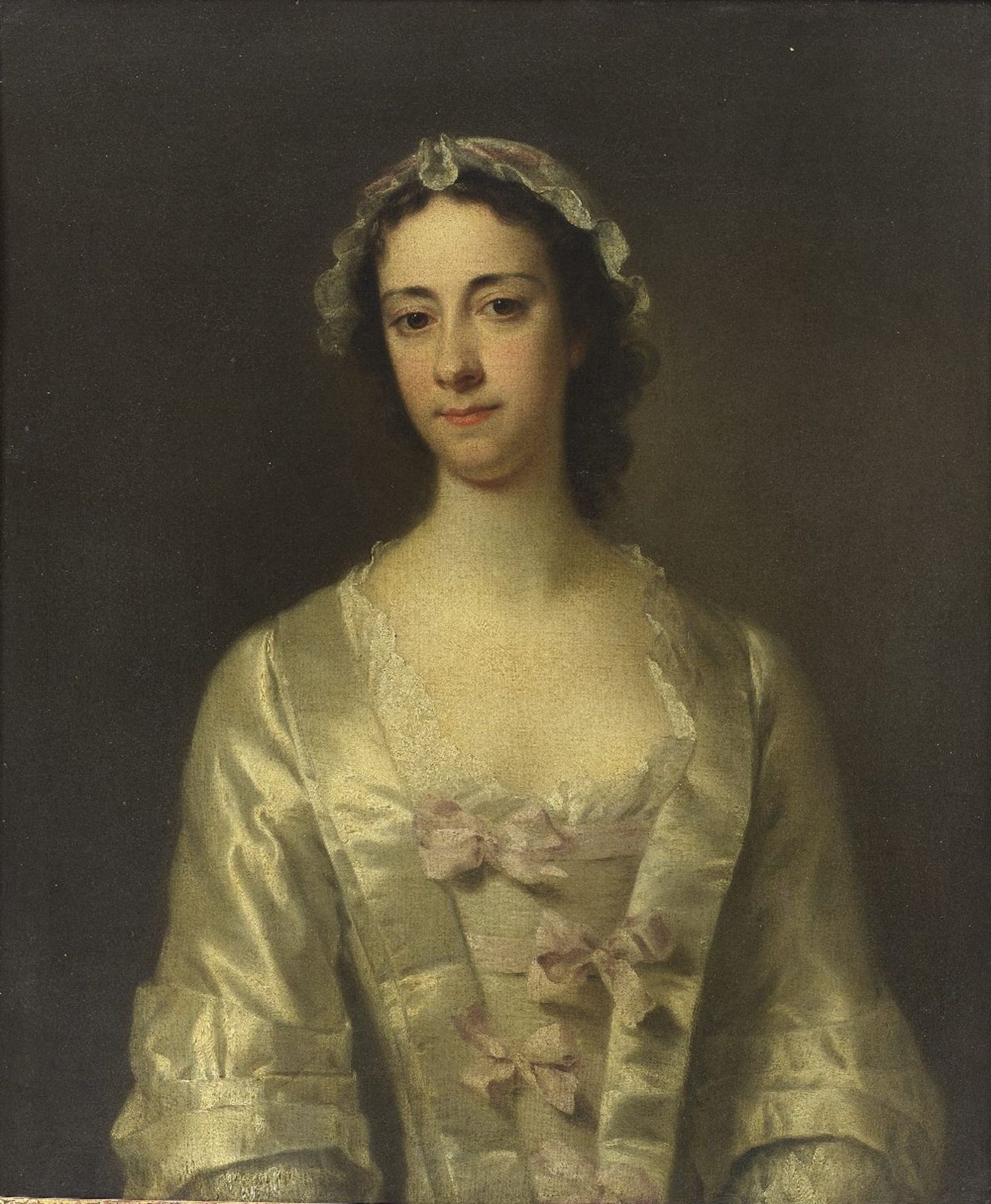 Attributed to Allan Ramsay (Edinburgh 1713-1784 Dover) Portrait of a lady said to be Mrs A. Vand...