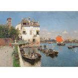 Martin Rico Y Ortega (Spanish, 1833-1908) Venetian waters 20 1/2 x 28 3/4in (52.1 x 73cm)