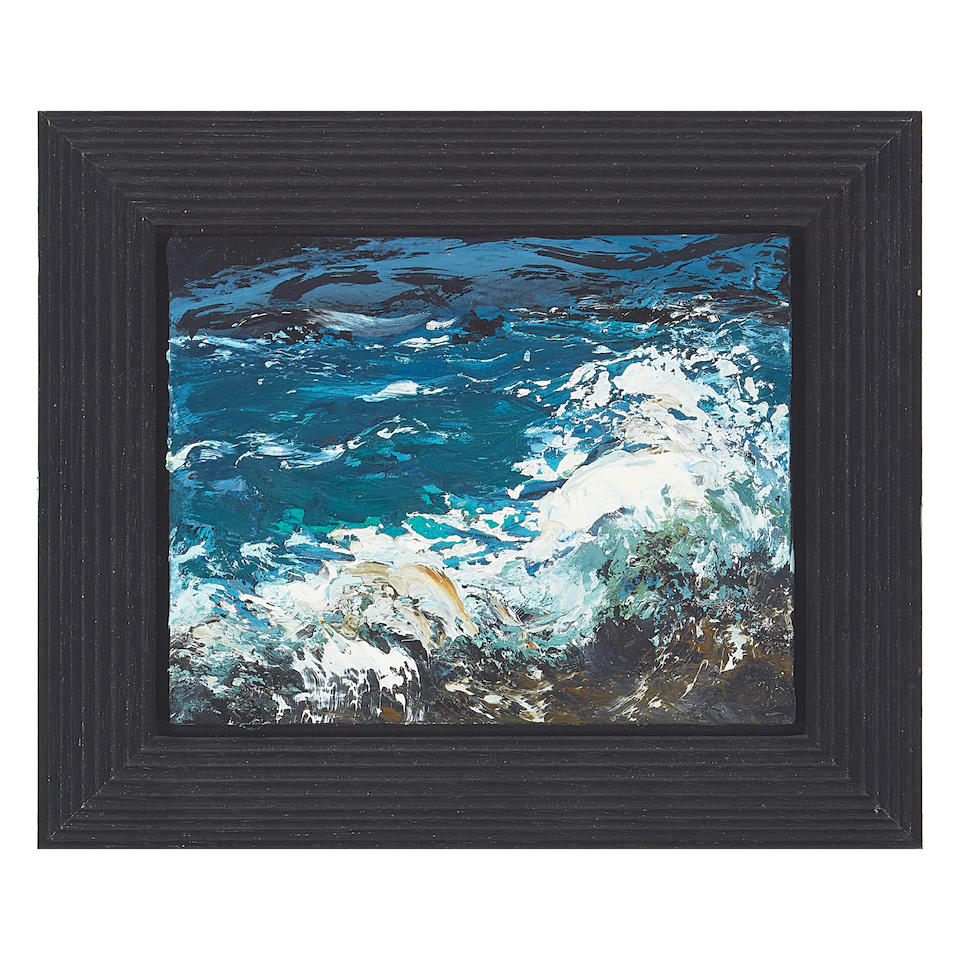 Maggi Hambling (British, born 1945) Summer waves 4 1/2 x 5 1/4in (10.8 x 13.3cm) - Image 2 of 2