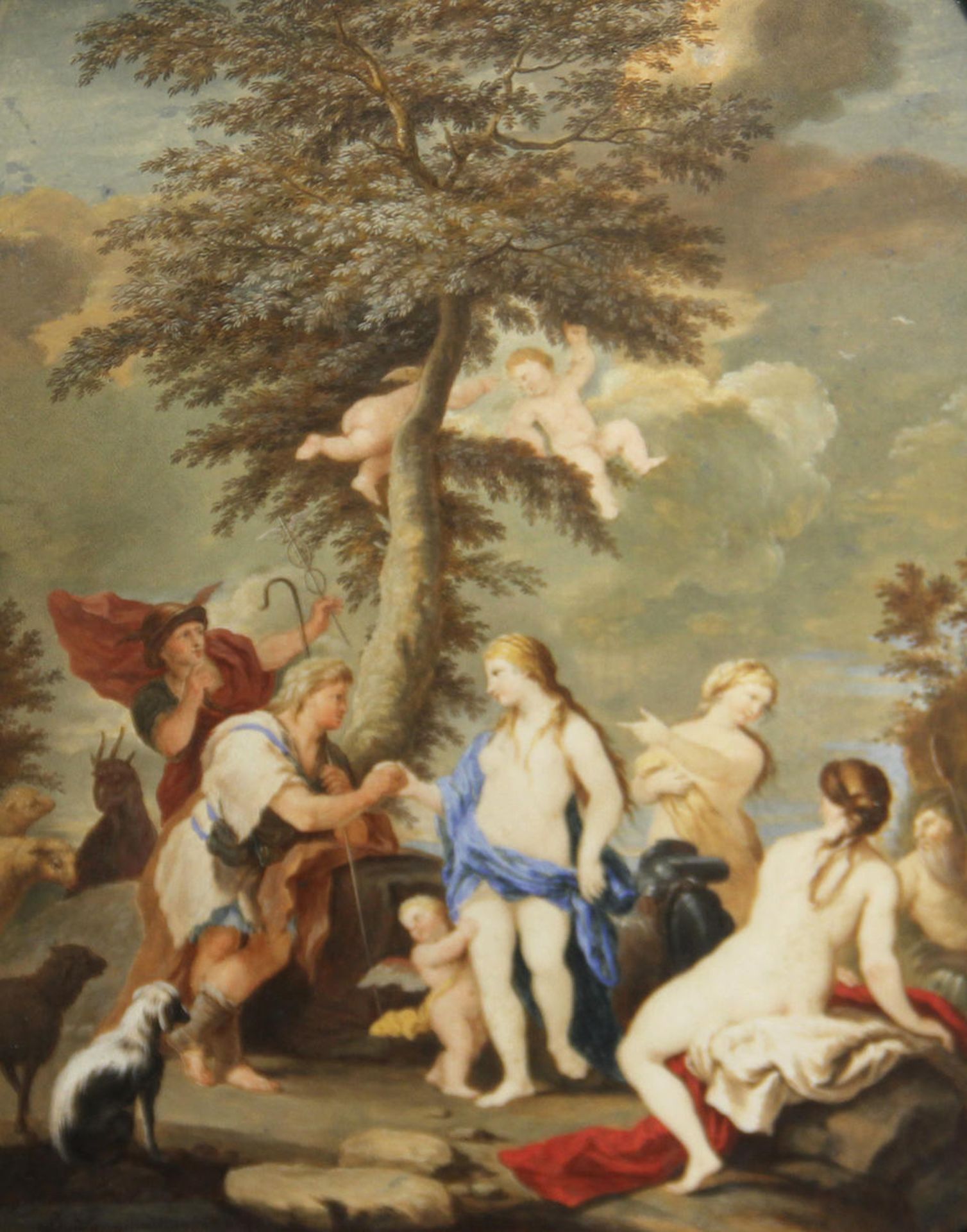 Bouly (active 1717), (After Luca Giordano) The judgement of Paris 8 1/4 x 6 1/2in (21 x 16.5cm)