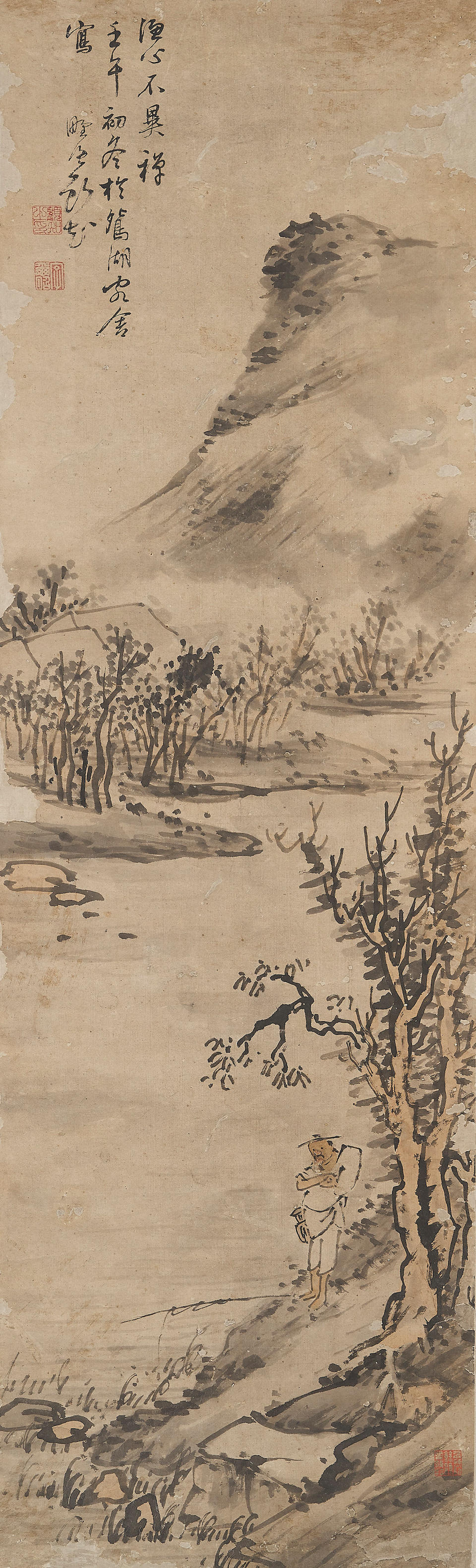 Gu Zhi (17th century) Fishing by the Creek