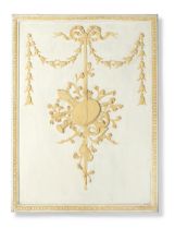 A French late 19th/early 20th century painted 'boiserie' or wall panel 1890-1910, in the Louis X...