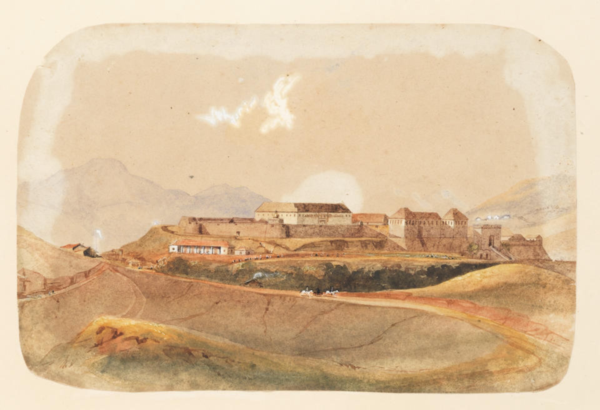 English School, 19th Century A view of Mercara Fort (Madikeri Fort) circa 1852 and three additio... - Image 2 of 5