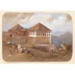 English School, 19th Century A view of Mercara Fort (Madikeri Fort) circa 1852 and three additio...