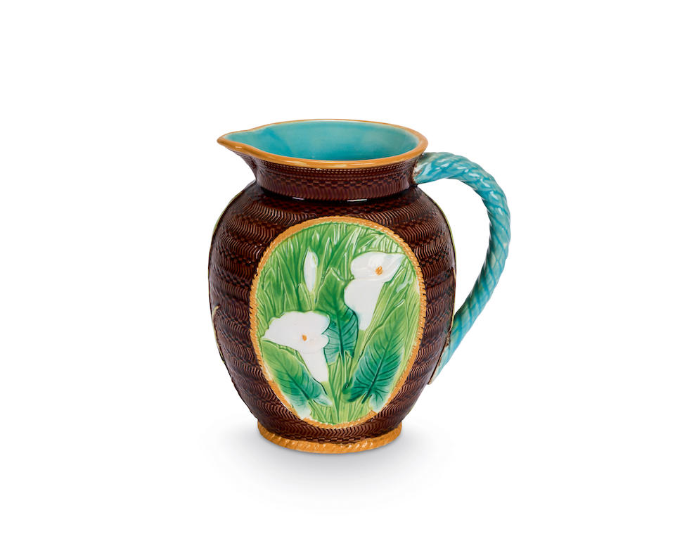 A George Jones Majolica jug (c.1870) - Image 3 of 3