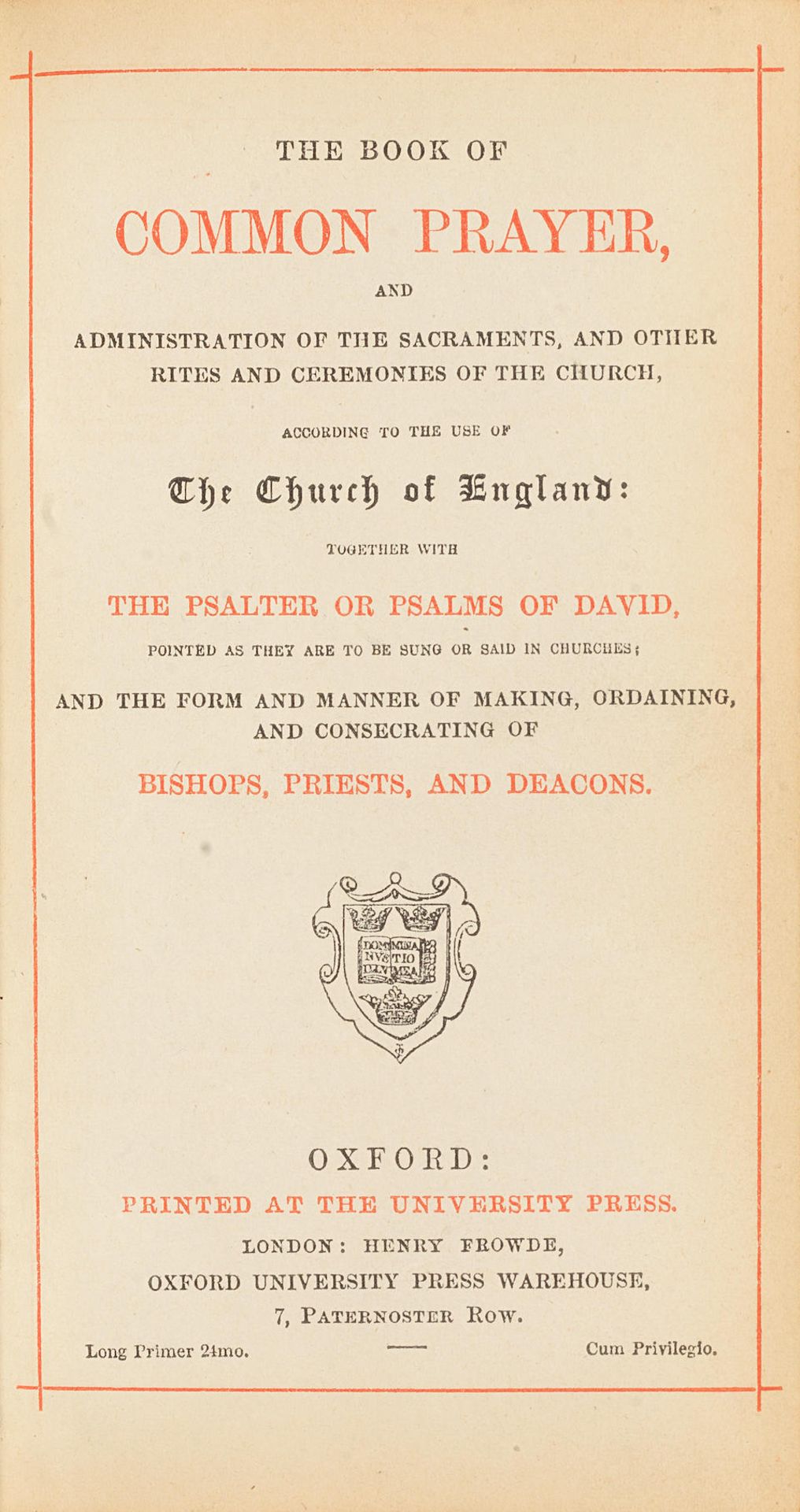 TORTOISE SHELL BINDING The Book of Common Prayer, Oxford, University Press, N.D. [but late ninet... - Bild 2 aus 2