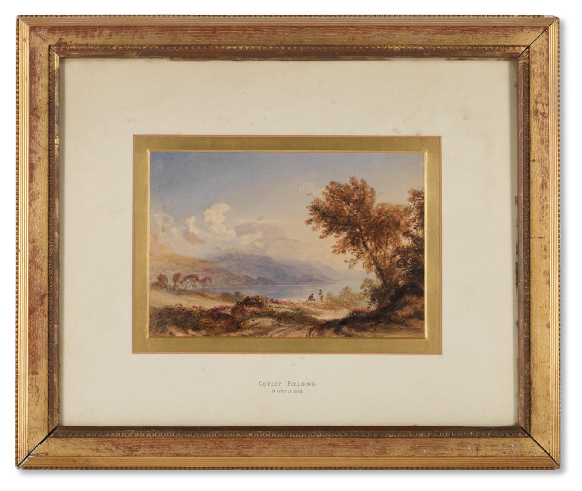 Anthony Vandyke Copley Fielding, P.O.W.S. (British, 1787-1855) Resting by the lake - Bild 3 aus 3