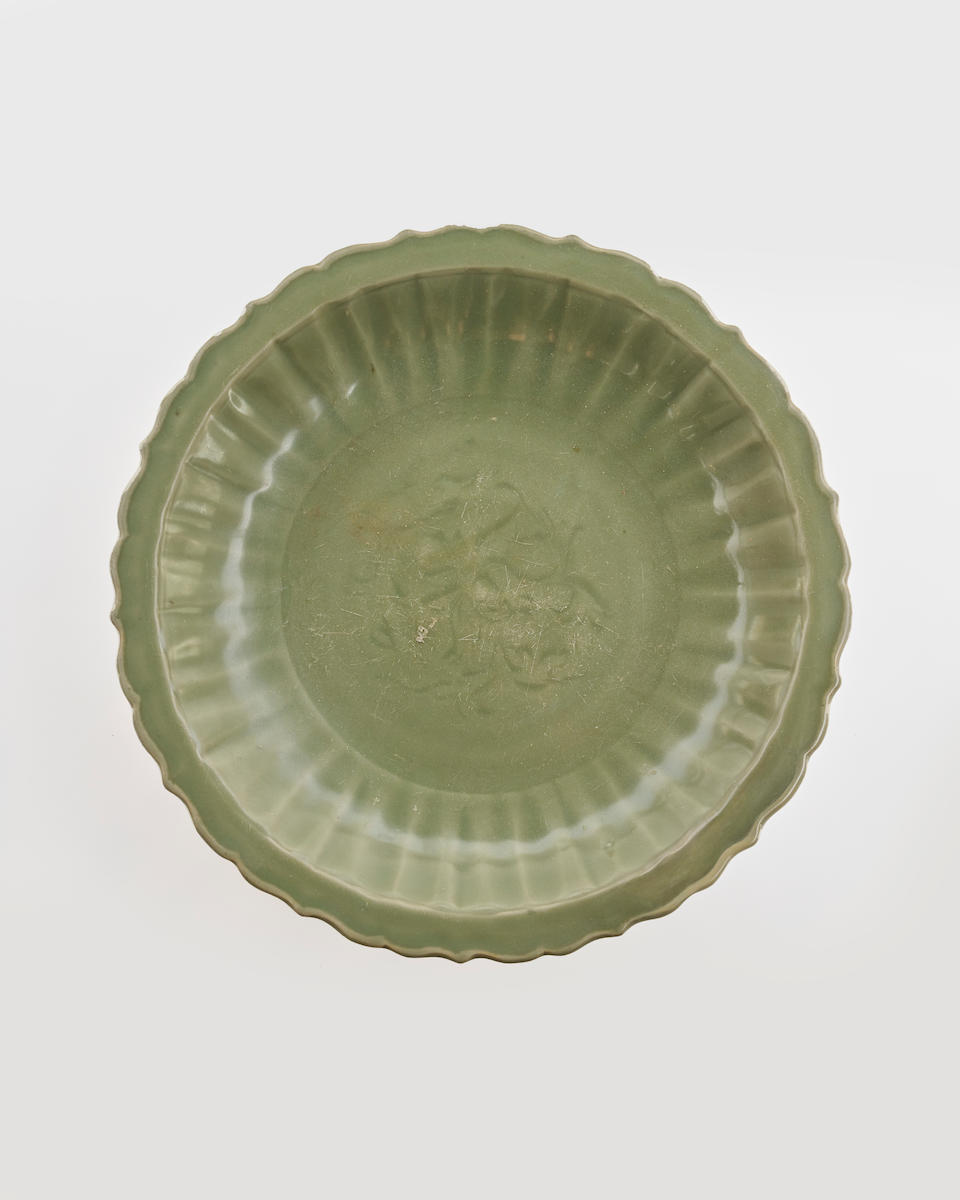 A Longquan-ware barbed-rim charger Probably 14th/ 15th century