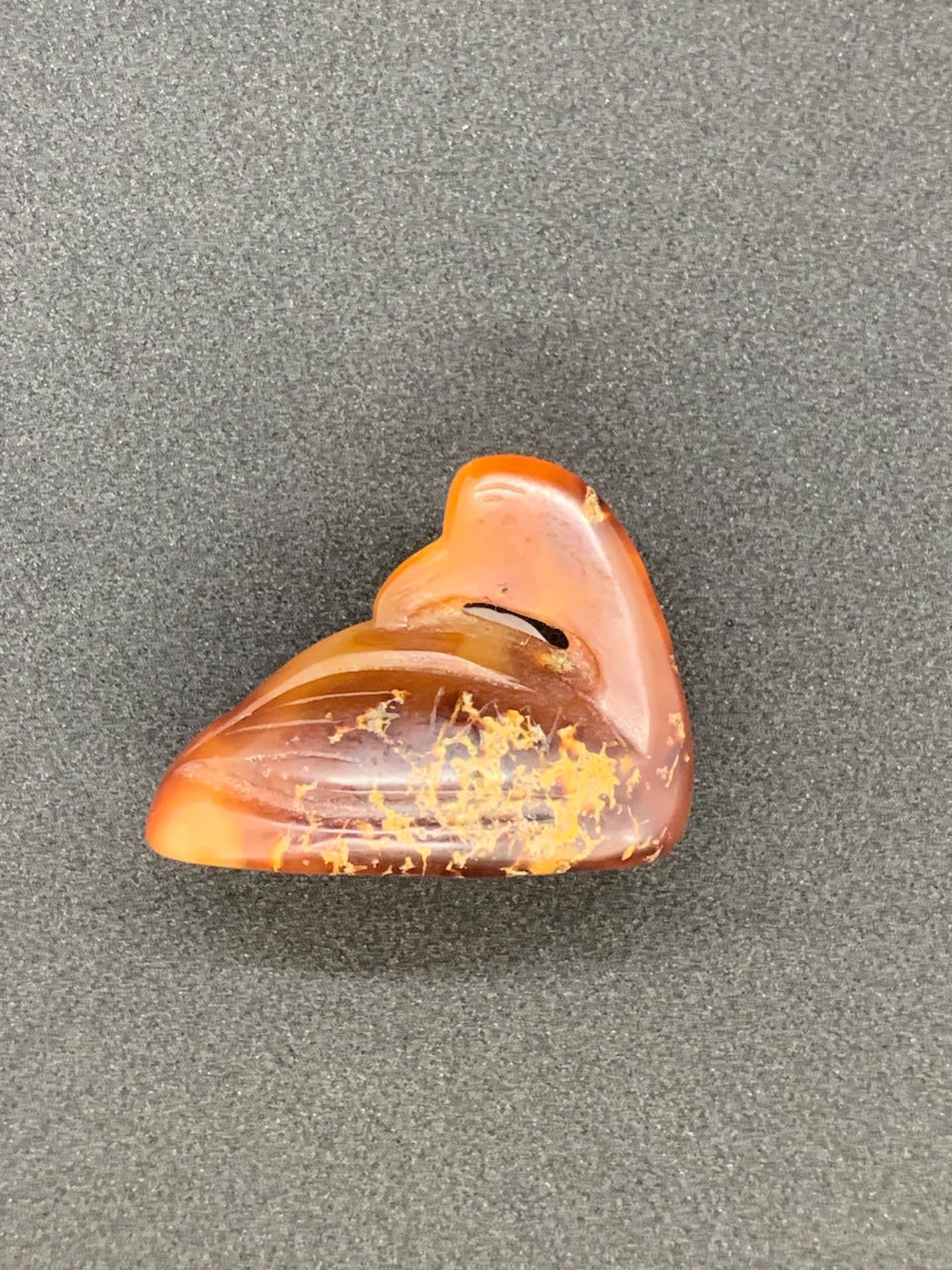 An agate 'goose' carving - Bild 3 aus 3