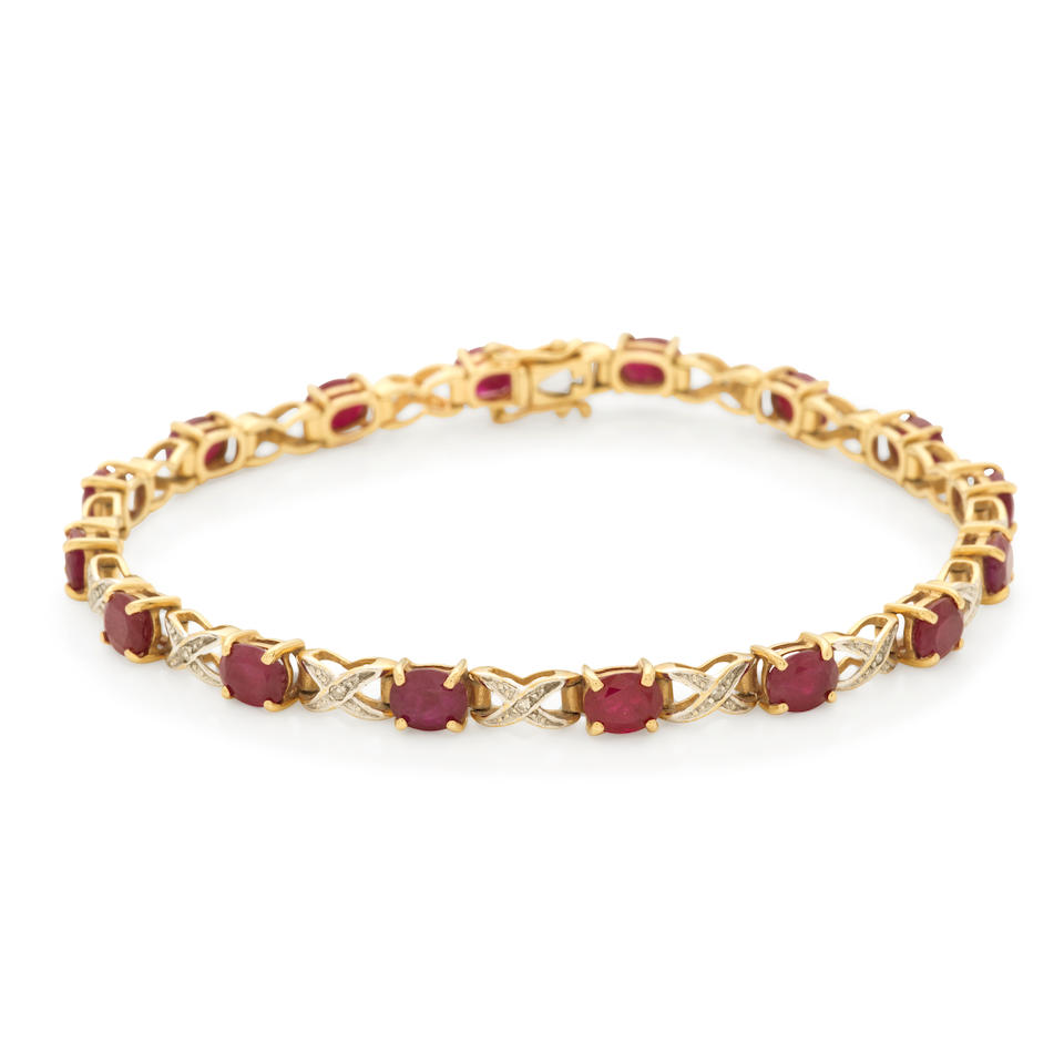 BRACELET RUBIS ET DIAMANTSRUBY AND DIAMOND BRACELET