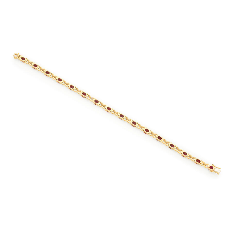 BRACELET RUBIS ET DIAMANTSRUBY AND DIAMOND BRACELET - Image 2 of 3