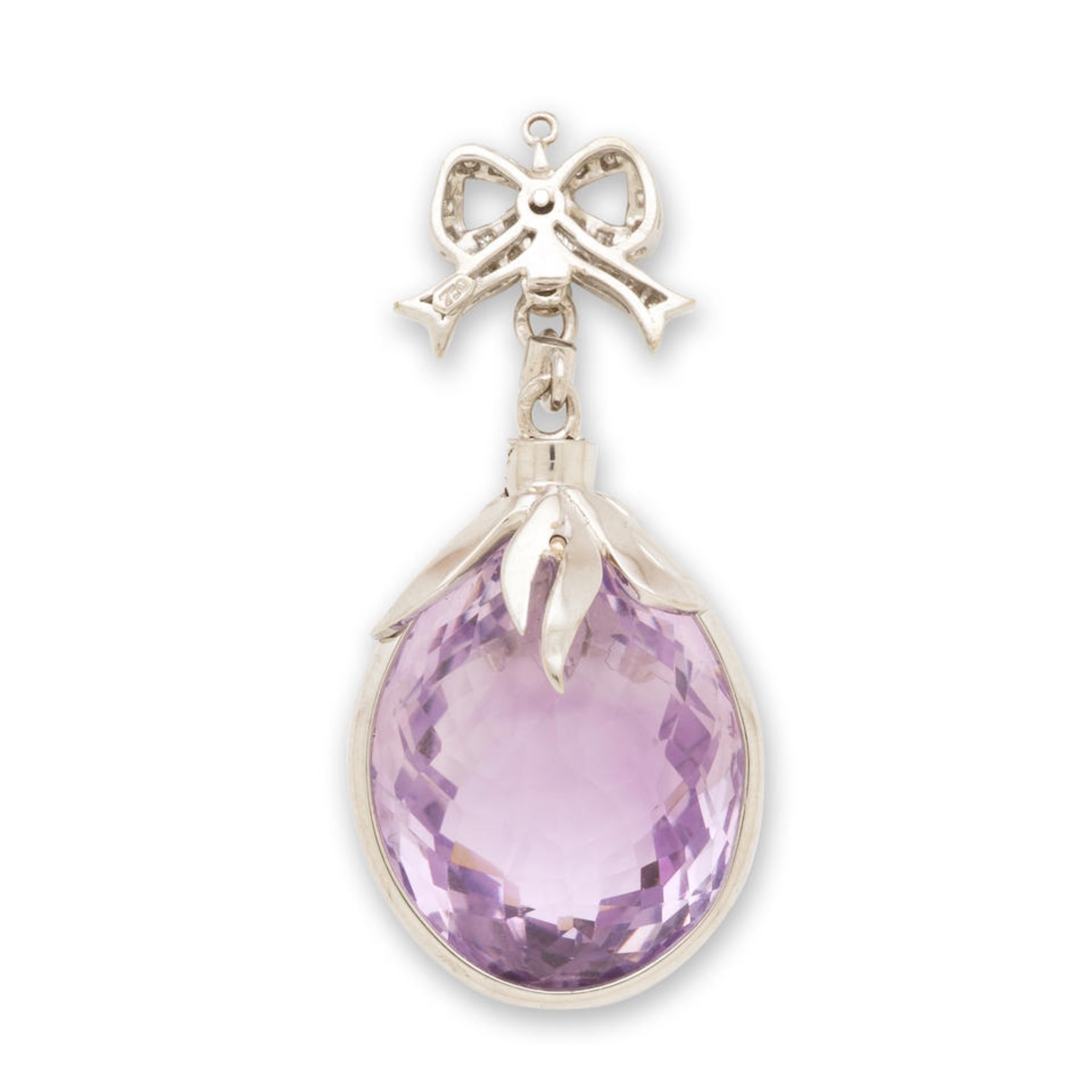 PENDENTIF AMÉTHYSTE ET DIAMANTS AMETHYST AND DIAMOND PENDANT - Bild 2 aus 2