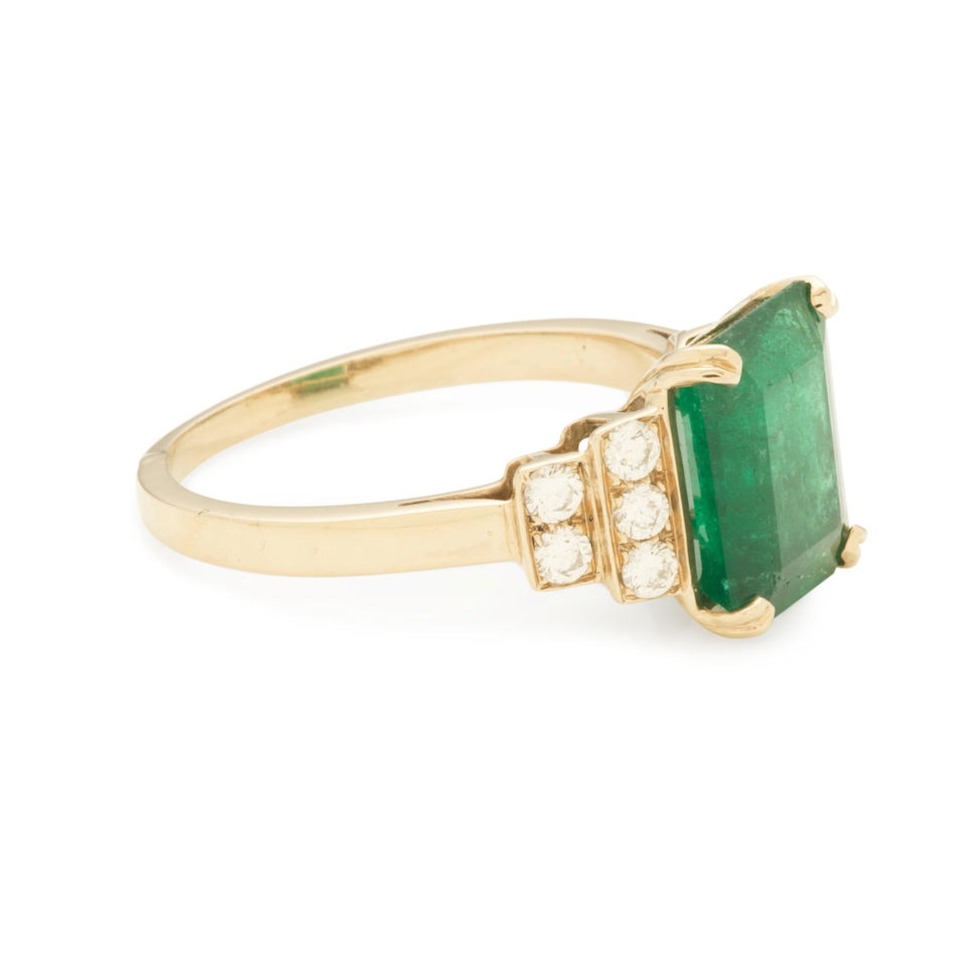 BAGUE EMERAUDE ET DIAMANTS EMERALD AND DIAMOND RING - Bild 3 aus 3