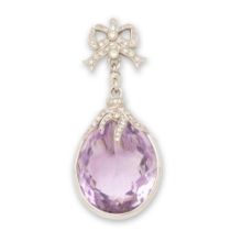 PENDENTIF AMÉTHYSTE ET DIAMANTS AMETHYST AND DIAMOND PENDANT